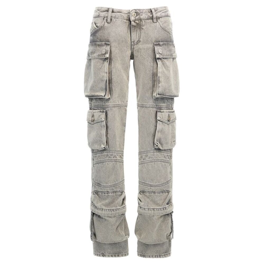 The Attico Gray Cotton Cargo Women's Pants